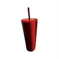thumbnail image 2 of Starbucks Metallic ?Candy Textured? Spiral SS Tumbler 2022 Christmas (red), 2 of 3