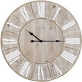 thumbnail image 2 of Crestview Collection Natural Wooden Wall Clock in Brown, 2 of 2