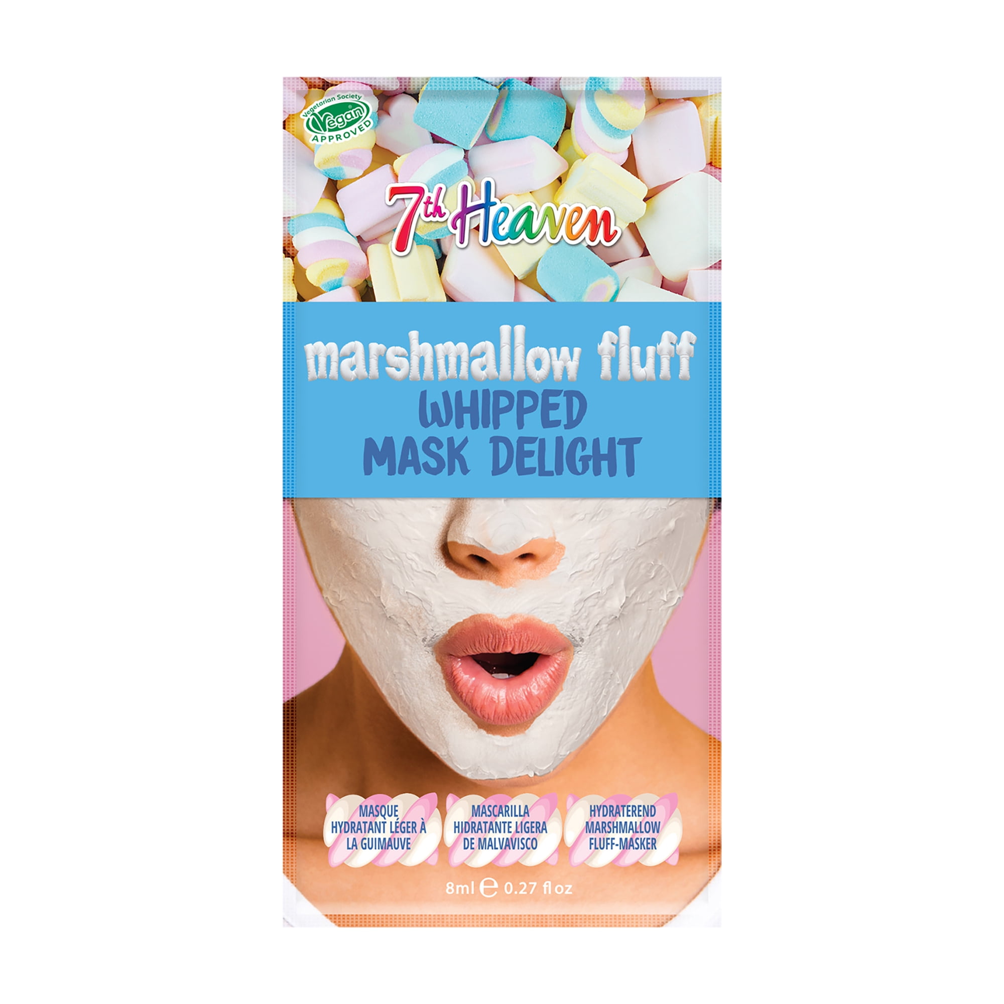 Be Delicious Scrummy Face Mask Collection by 7th Heaven for Women - 3 Pc 0.27oz Marshmallow Fluff Hydrating Mask, 0.27oz Birthday Cake Peel-Off Mask, 0.27oz Cotton Candy Moisturising Mask
