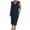 Navy, variant on New Summer Fashion Dresses for Womens 2025 Plus Size Sleeveless V-Neck Solid Color Flying Sleeve Long Dress