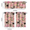 thumbnail image 6 of Dog Print Kitchen Curtains 36 Inch Short - 3 Panel Set, Cute Puppy & Floral Design, Rod Pocket Pet Lover Curtains 100% Polyester, Paw & Bone Pattern for Kitchen, Living Room, Bedroom, Easy Wash, 6 of 6