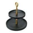 thumbnail image 4 of Main + Mesa Wood 2-Tier Decorative Tray, Black/Gold, 4 of 6