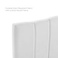 thumbnail image 5 of Tufted Headboard, Full Queen Size, Velvet, White, Modern Contemporary Urban Design, Bedroom Master Guest Suite, 5 of 8