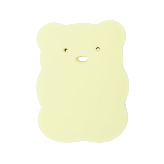 Unique Bargains Cute Bears Shape Bath Sponge Body Scrubber1 Pc Yellow