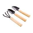 thumbnail image 2 of 3Pcs Set Shovel Rake Wood Handle Metal Head Kids Tool Mini Garden Tools Beam Drafting, 2 of 5