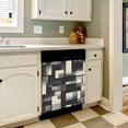 thumbnail image 3 of Abstract geometric grayscale pattern Dishwasher Magnet Cover Decorative Sticker for Home Cabinet Kitchen 23" x26", 3 of 5