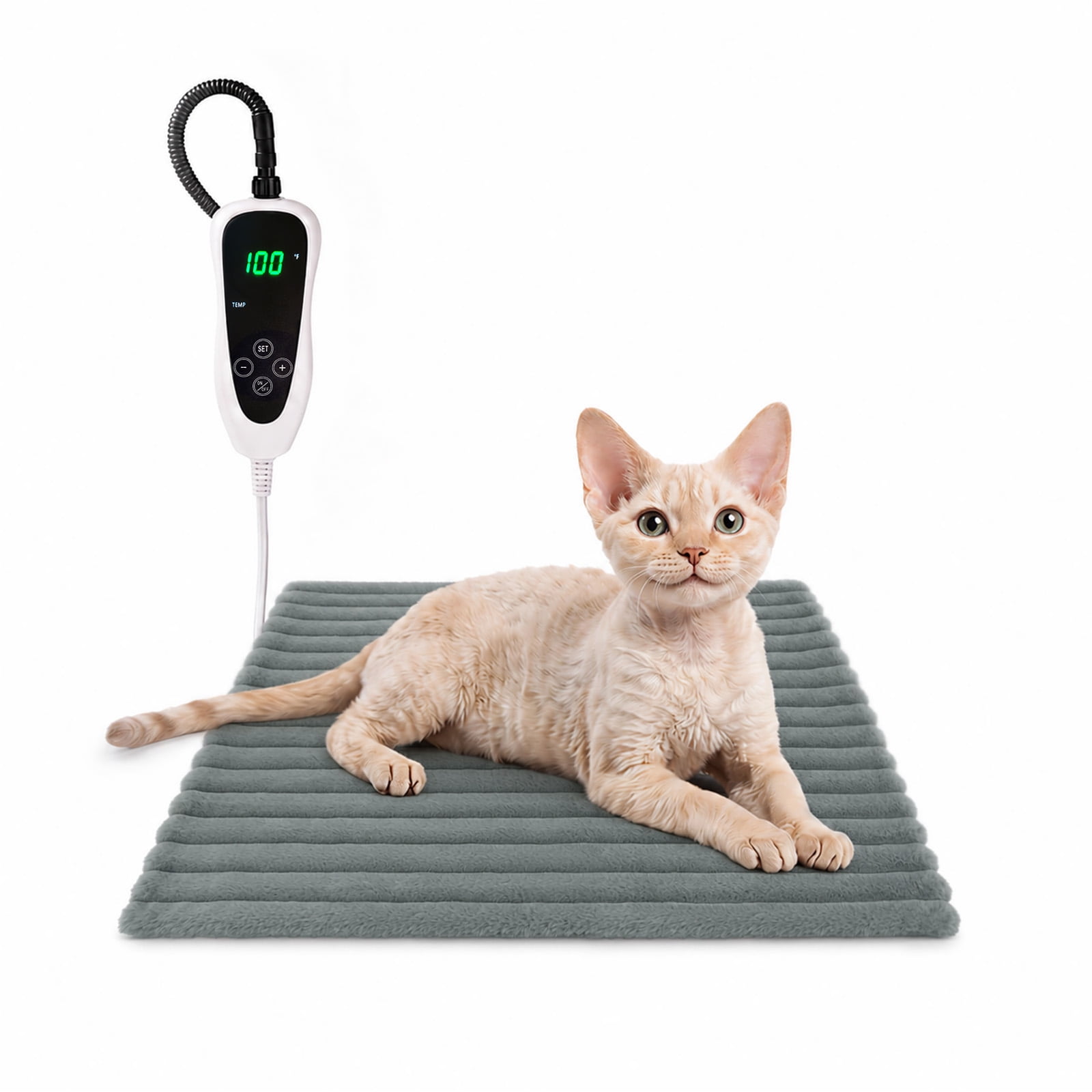 Luciphia Dog Heating Pad Electric Heated Pet Mat for Cats Waterproof | Digital thermostat, power line protection tube
