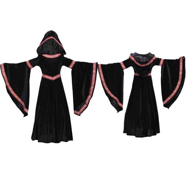 LUOGENLI Robe pour Tout-Petits Filles Style Ancien Robe de Fête Ensemble Robe pour Filles Denim Fluide Noir 4-6 Ans
