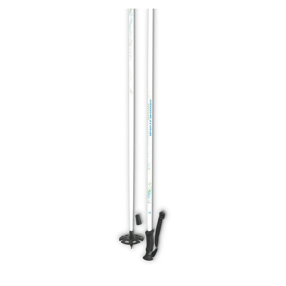 WHITEWOODS Adult Unisex Backtrail Nordic Aluminum White Ski Poles, Size: 130