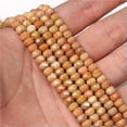 thumbnail image 5 of HOOUN 4x6mm Natural Gemstone Faceted Rondelle Spacer Loose Beads for Jewelry Making-4..Green White Jade-15 inches, 5 of 8