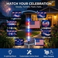 thumbnail image 4 of 8 Piece Solar American Flag Pathway Stake Light Set, Patriotic Red White Blue Waterproof LED Outdoor Yard Garden Stake with 8 Lighting Modes for 250th Anniversary, 4th of July Decoration, 4 of 8