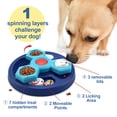 thumbnail image 2 of Duuclume Dog Puzzle Feeding Toy Rotating Slow Feeder Disc for IQ Training Blue w/ Light Blue, 2 of 7