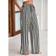 thumbnail image 4 of Pantalones de pijama PRETTYGARDEN para mujer, pierna ancha, algodón a rayas, 4 of 9