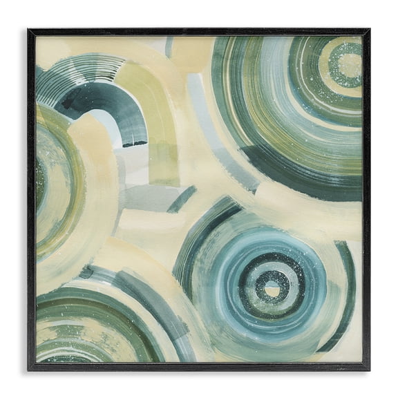 Stupell Industries Eclectic Round Passiflora Fractals Black Framed Giclee Art, 12 x 12, by Grace Popp