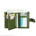 thumbnail image 4 of TAZAG Women's Wallet PU Solid Color Double Zipper Tri-Fold Short Wallet Retro Multi-Function Coin Wallet, 4 of 8