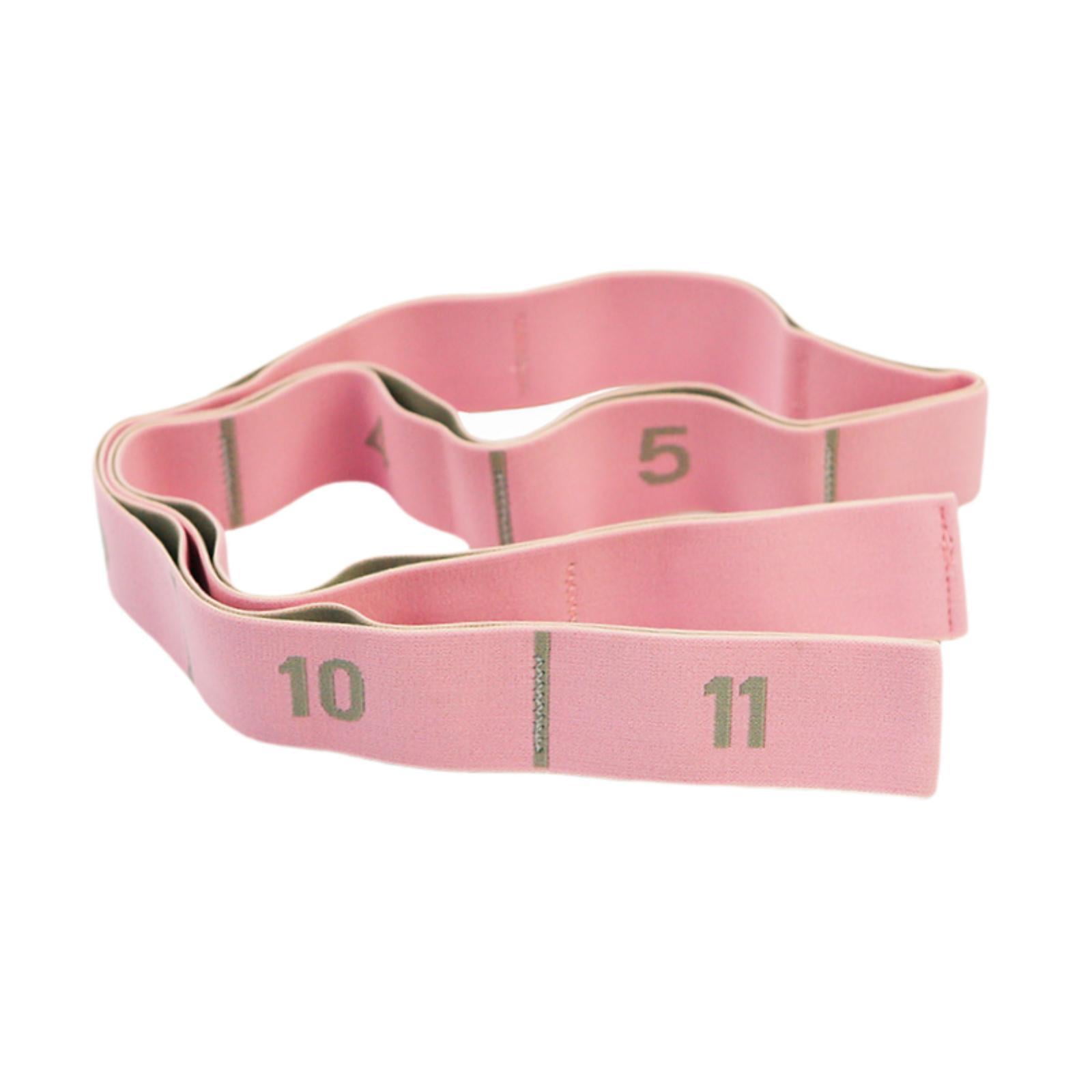 QccHieUs Resistance Band 11 Segment Professional Improve Body Flexibility Stretch Workout Pink