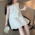 thumbnail image 7 of THDHVS Baby Girl Dress,Kid's Lace Sleeveless Round Neck Dress Fashion Solid Color Casual Princess Dress for Girls White 8-9 Years, 7 of 7