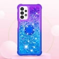thumbnail image 3 of Phone Case for Samsung Galaxy A13 4G, Shiny Bling Quicksand Effect TPU Bumper Case with Four Corners Anti-Fall Heavy Protection Cover for Samsung Galaxy A13 4G, Purple Blue, 3 of 14