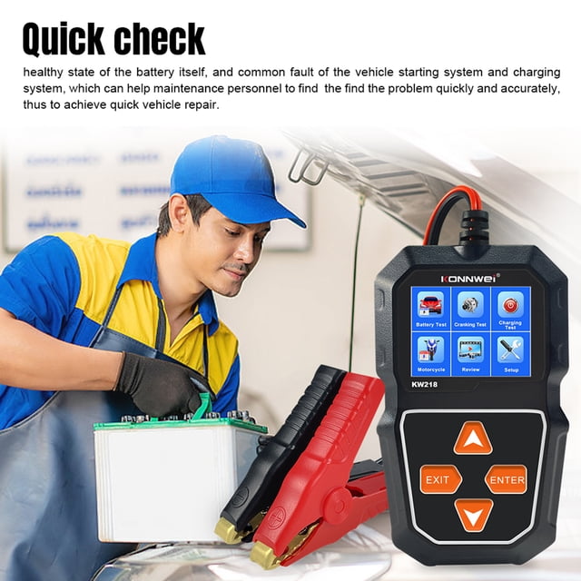 KONNWEI Automobile electric quantity analyzer,Battery 6v Battery/ Suitable Various Vehicle 6v Battery/ 12v And Test Car And 6v 12v Car 6v/12v Test Suitable Battery Tester Car 6v/12v Test 6v