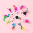 thumbnail image 4 of 2 Inch Colorful Feather Tail Mouse Toys Mini Plush Pet Toy Cute Shape Bright Colors Chew Toys Suitable For Small Medium Cats Dogs, 4 of 7