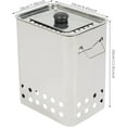 thumbnail image 5 of 26 Skewers Smokeless Square Barbecue Hanging Grill, Portable Barbecue Charcoal Barrel Grill, Square Barbecue Hanging Grill with 26 Skewers, Vertical Charcoal Barbecue Grill for Travel Camping, 5 of 9