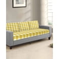 thumbnail image 2 of Yellow Gradient Couch Cushion Covers Stretch, Washable Sofa Seat Covers Individual Seat Cushion Sofa Slipcovers Farm Plaid Buffalo Checkered Gingham Couch Cover Furniture Protector S-3PCS, 2 of 7