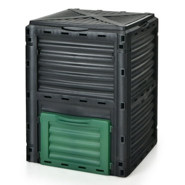 Gymax 80 Gallon Compost Bin Garden Waste Container Grass Food Trash Barrel Fertilizer