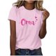 thumbnail image 2 of Camiseta de Manga Corta de Cuello Redondo con Impresión de la Carta para las Mujeres, Casual Diario Y Top de Fiesta, 2 of 4