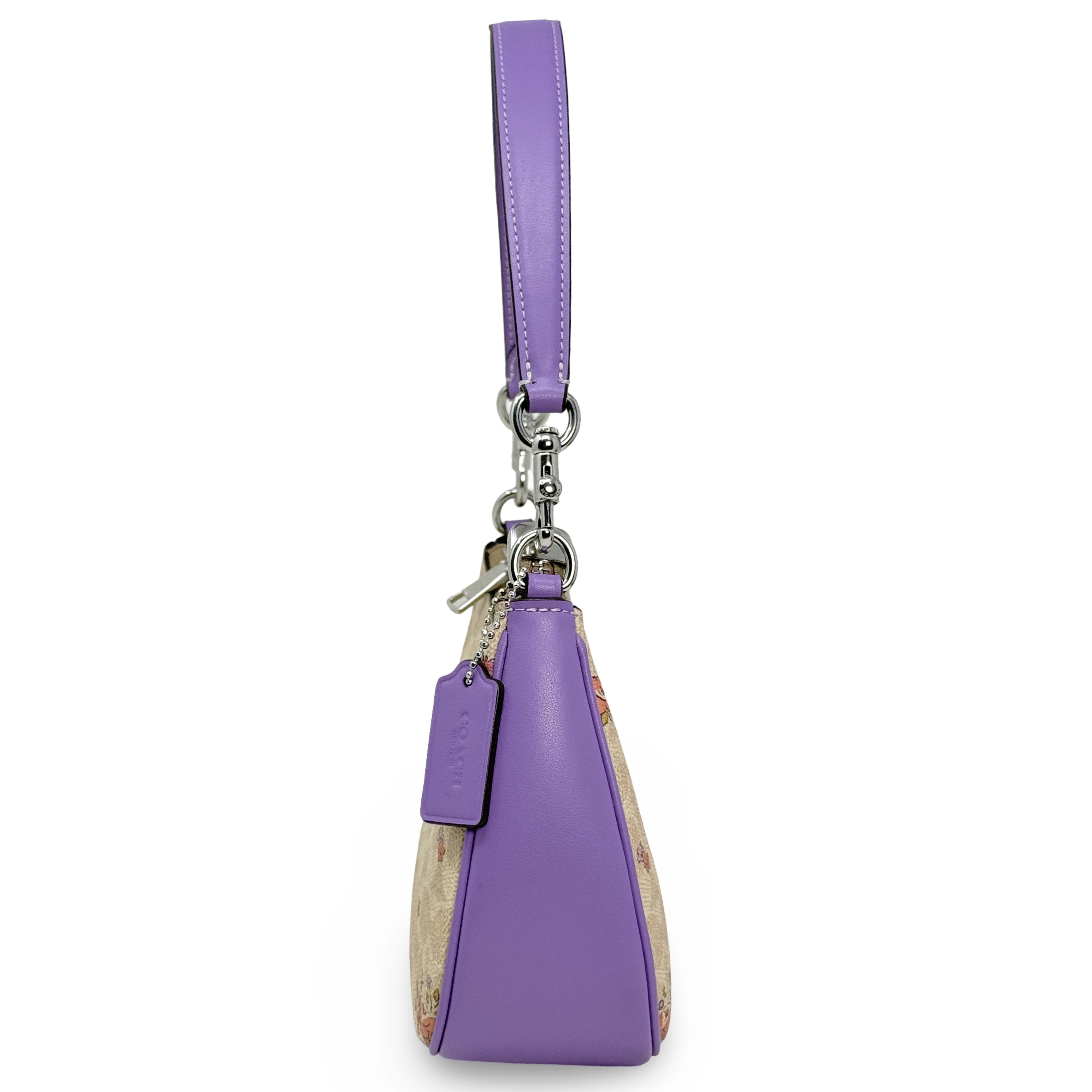 Coach Women's Teri Small Shoulder Bag in Signature Canvas with Floral Print (Sand Multi)