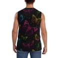 thumbnail image 4 of Goofa Butterfly Printed Men's Sleeveless T-Shirt - Athletic Gym Workout Tank Top for Men - Moisture-Wicking, UPF 30+ Quick-Dry Muscle Tee-Large, 4 of 8
