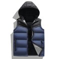 thumbnail image 5 of Mens Puffer Vest Zip Up Sleeveless Hooded Loose Fit Warm Jacket Fall Winter Outdoor Casual Outerwear Tops 2026, 5 of 5
