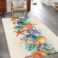 thumbnail image 2 of 4'x6' Area Rugs, Coastal Indoor Outdoor Area Rug for Living Room Bedroom, Summer Beach Starfish Coral Shell Nautical Washable Bathroom Rugs Kitchen Floor Carpet Mats Home Decor Aesthetic, 2 of 8