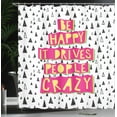 thumbnail image 3 of Ambesonne Saying Shower Curtain, Lettering and Triangles Art, 69"Wx84"L, Hot Pink Mustard Grey, 3 of 4