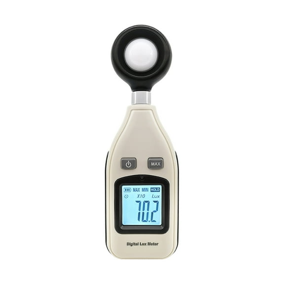 Light Meter Spectrometer 0.1~200,000Lux Hold Function, 2 In 1 Auto Manual Range Ambient Lighting Tester For Photometer Photography 0.1Lux