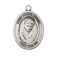 thumbnail image 3 of .925 Sterling Silver Saint Carlo Acutis Medal Pendant on 24" Rhodium Plated Heavy Curb Brass Chain with Lobster Claw clasp, Catholic Religious Necklace -Made in USA- Deluxe Velvet Gift Box, 3 of 8