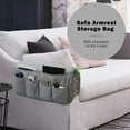 thumbnail image 4 of walmeck Sofa Armrest Storage Bag with 14 Pockets Sofa Armrest Storage Organizer Sofa Armchair Caddy Armrest Covers Armchair Storage Bag for Phone Magazines TV Remote Control, 4 of 7