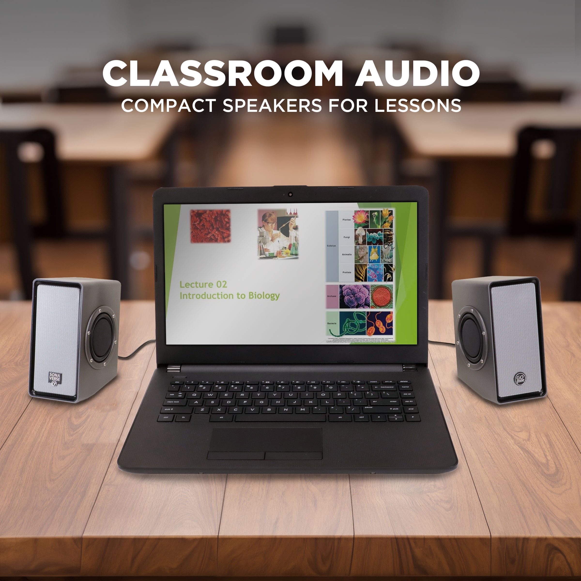 GOgroove SonaVERSE O2 USB Multimedia Stereo Speaker with Powered Subwoofer & Volume Control
