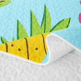 thumbnail image 4 of Erosebridal Summer Holiday Twin Quilt Set, Tropical Fruit Twin Coverlet Set, Navy Reversible 2 Pieces, 1 Bedspread and 1 Pillowcase, 4 of 6