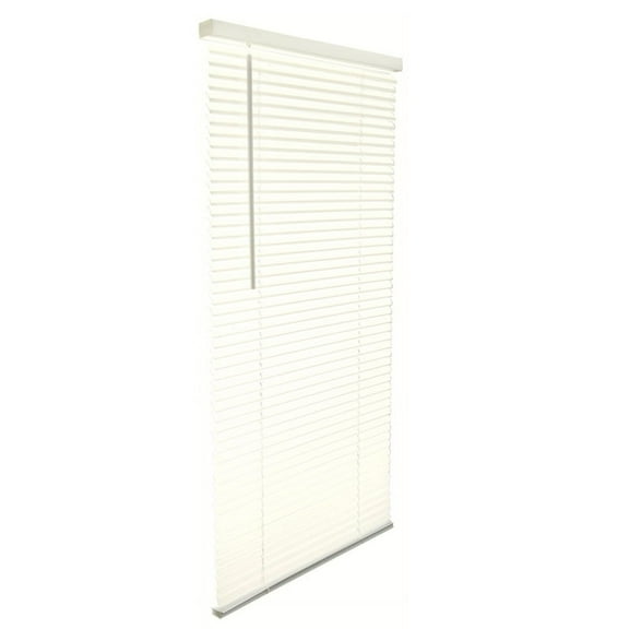 Living Accents 32x64" Static-Resistant Cordless Vinyl Blinds in Alabaster White