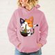 thumbnail image 3 of Sudadera con capucha y estampado de gato Ramen para mujer, moda de otoño, para deportes de ocio, 3 of 5