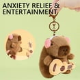 thumbnail image 4 of Cute Capybara Plush Keychain Charm – Soft Animal Bag Pendant for Handbags, Backpacks & Car Keys, 4 of 8
