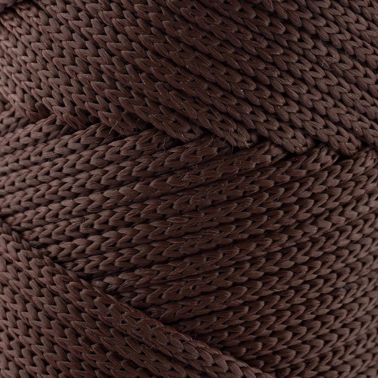 2 Skeins of Sensy Premium 5mm 104 Yards Polyester Rope 100% Polypropylene Cord Macrame Cord 5mm Crochet Bag Cord Macrame Rope Crochet Thread Gift for Knitter (Brown)