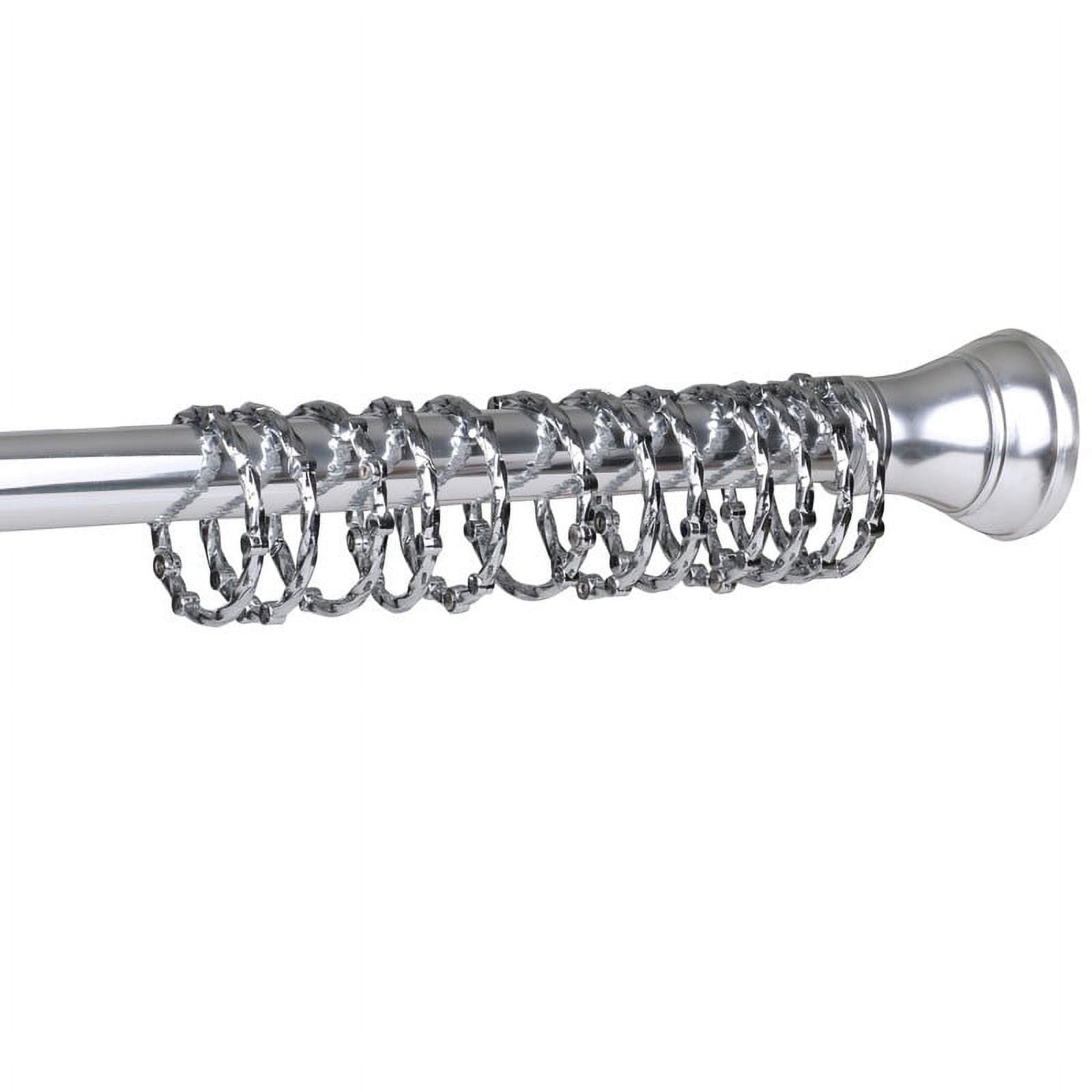 Utopia Alley Shower Eternity Curtain Rings, Rustproof Zinc Shower Curtain Rings for Bathroom Shower Rods Curtains - Set of 12- Chrome