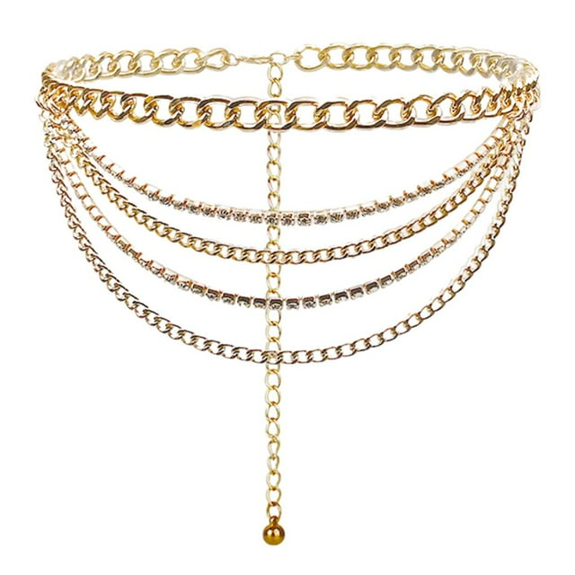 Cinturón de playa Punk moda Oro borla Yuyangstore llavero cuerpo vientre Cadena larga para accesorio