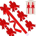 thumbnail image 1 of WHEANG Wine Rack Decoration Christmas Cabinet Festive Door Ribbons 8X 40 Inches Large Bow Christmas Wreath Bow Christmas Tree Bow Festival Wrapping Decorations For Fireplace Home Door, 1 of 4