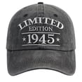 thumbnail image 4 of EliteGoogv Vintage Washed Denim Baseball Cap Adjustable Strapback Hat Retro 1940 Number Embroidery Outdoor Sports Daily Casual Unisex Cap, 4 of 7