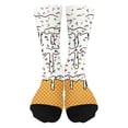 thumbnail image 3 of HNMKIU Ice Print Kids Socks Novelty Ankle Socks For Boys Girls Soft Blend Breathable Casual Wear White,7-12 Years, 3 of 3