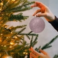 thumbnail image 3 of Adornos navideños de 5 pulgadas - Bolas de purpurina irrompibles para árbol/corona, paquete a granel de bolas colgantes de plástico, decoración navideña para fiestas y hogar (rosa), 3 of 4