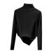 thumbnail image 2 of Heisall Women's Base Layer Shirts Semi-High Neck Solid Color Long Sleeve Fashion Layering Tops, 2 of 3
