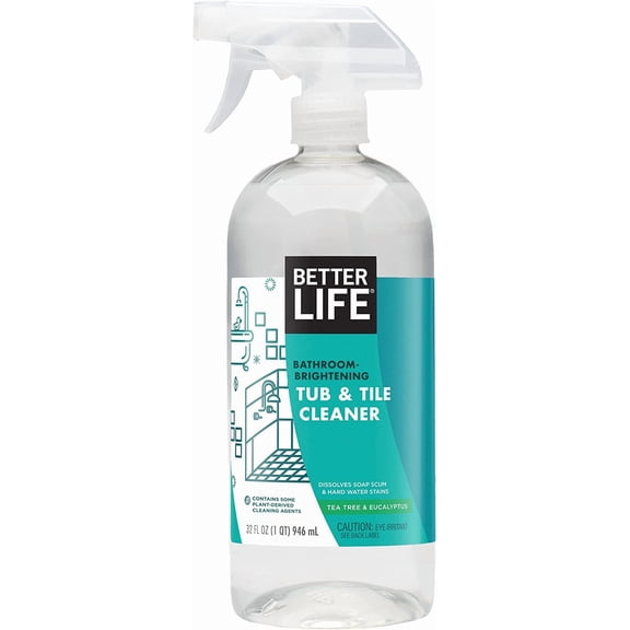 Bathroom Cleaner - Tea Tree Bathtub & Shower Cleaner Spray for Glass and Tile - Foaming Mold and Mildew Remover for Tub Works on Hard Water Stains - 32oz, Pack of 1